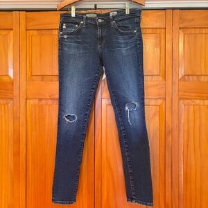 Adriano Goldschmied The Legging Ankle Super Skinny Distressed Jeans Size 29R